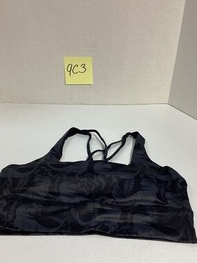 CVG Women's Black Jacquard Strappy Sports Bra - Lightweight Support